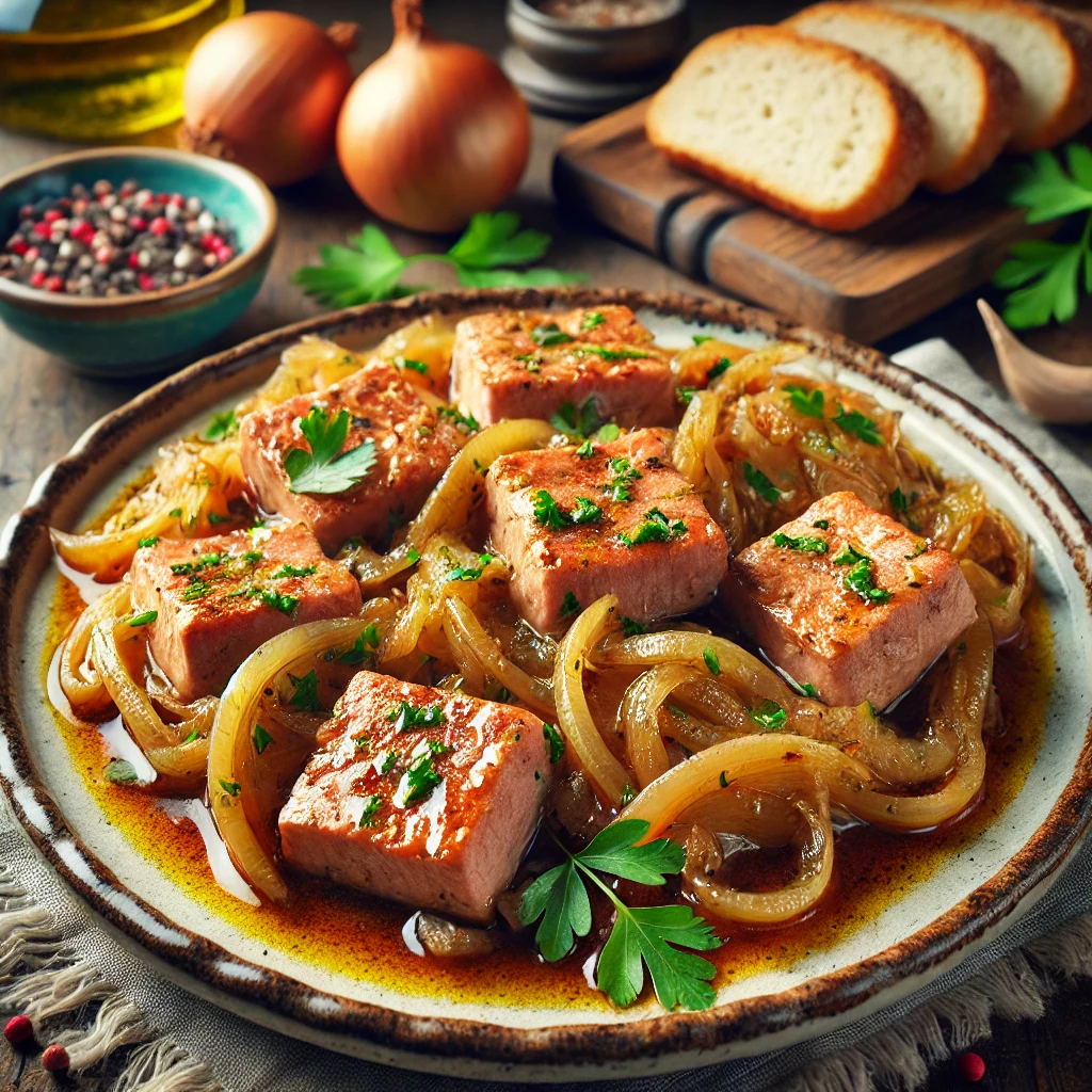 atun encebollado receta dela abuela