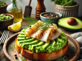 Tosta de Bacalao Ahumado con Aguacate